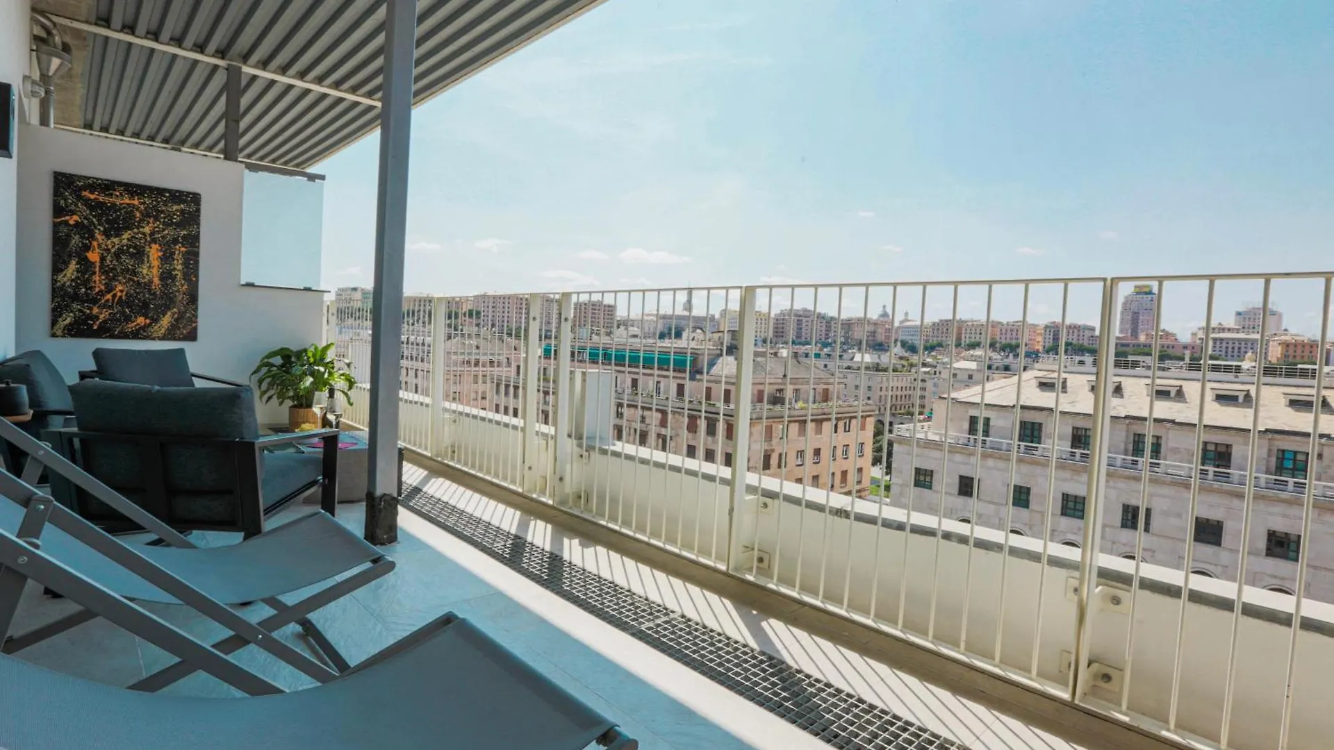 热那亚Attico Luxury Con Parcheggio E Terrazza Vista Mozzafiato公寓 热那亚